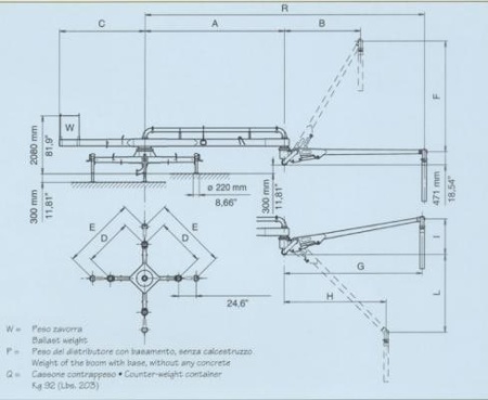 Механическая бетонораспределительная стрела CIFA 12 метров 