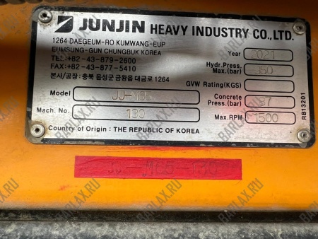 Автобетононасос JUN-JIN M65 на шасси HYUNDAI Xcient (2021 г.)