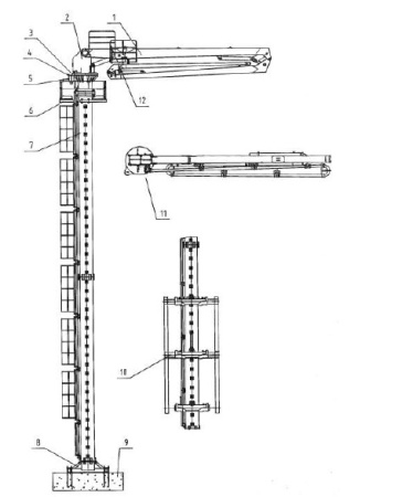 Самоподъёмная бетонораспределительная стрела BARLAX HGY-28 (2 колонны по 10 метров)